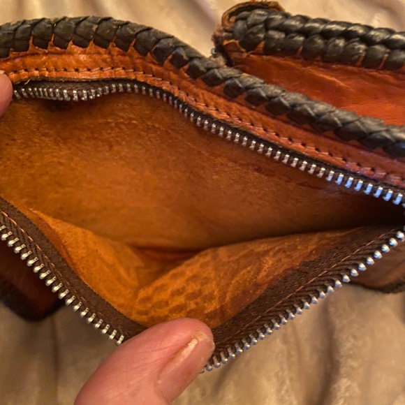 Handcrafted Brown Leather Floral Wallet - Picture 5 of 8